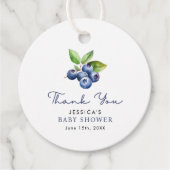 Sweet Blueberries Baby shower Bedankjes Labels (Voorkant)