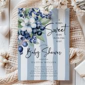 Sweet Blueberries Baby shower Kaart