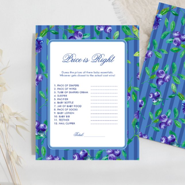 Sweet Blueberries Prijs is het juiste Baby shower  (Creator heeft geüpload)