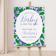 Sweet Blueberry Blue Baby shower Welkom