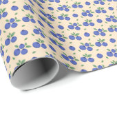 Sweet Blueberry Pattern Cadeaupapier (Rol Hoek)