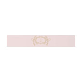 Sweet Blush Pink Frans Monogram Uitnodigingen Wikkel (Vlak)