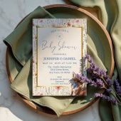 Sweet Boho Blue Forest Animal Baby shower Kaart