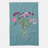  Sweet Boho Wildflower +Aangepaste naam Theedoek (Verticaal)