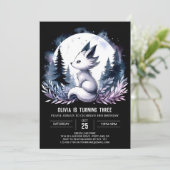 Sweet Boho Wolf Verjaardag Kaart (Staand voorkant)