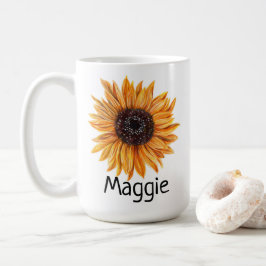 Sweet Boho Zonnebloem Rechtshandig 15oz Koffie Mok