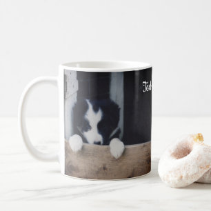 Sweet Border Collie Puppy op persoonlijke titel Koffiemok