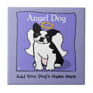 Sweet Boston Terrier Angel Dog Memorial Tegeltje
