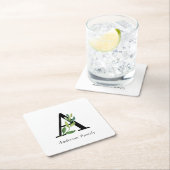 Sweet Botanical Monogram Vierkante Kartonnen Onderzetter (Insitu)