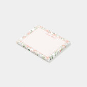 Sweet Botanical Roos Romantisch Bloemen gepersonal Post-it® Notes (Schuin)