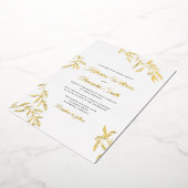 Sweet Botanical Wedding Invitation Folie Uitnodiging (Gedraaid)