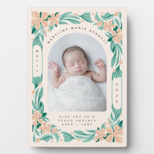 Sweet Botanicals Plaque Fotoplaat (voorkant)