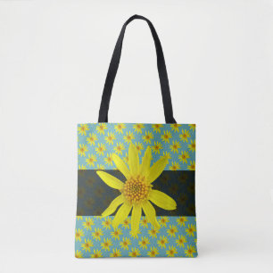 Sweet botanisch Floral geel op elke kleur Draagtas