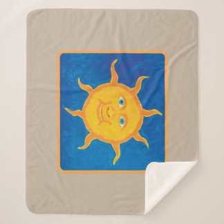 Sweet Boy's Sun Sherpa Blanket Deken