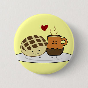 Sweet Bread Hot Chocolate Pan dulce Mexican concha Ronde Button 5,7 Cm
