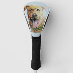 Sweet Brindle Staffordshire Terrier Original Art Golfheadcover