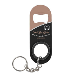 Sweet Brown Bean Promotional Business Sleutelhange Mini Flessenopener
