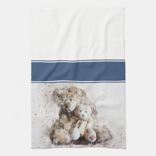 Sweet Brown Teddy Bears Kitchen Towel Theedoek (Verticaal)