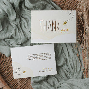 Sweet Bumble Bee Baby shower horizontaal Bedankkaart