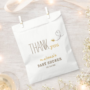 Sweet Bumble Bee Bedankt Baby shower gunstzak Bedankzakje