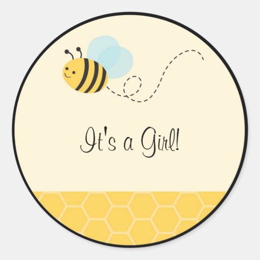 Sweet Bumble Bee Stickers Envelope Seals (Voorkant)