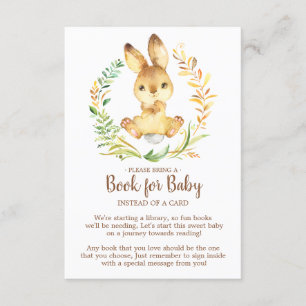 Sweet Bunny Baby shower Boek voor Baby Kaart
