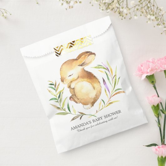 Sweet Bunny Baby shower Favor Bags Bedankzakje (Gezegeld)