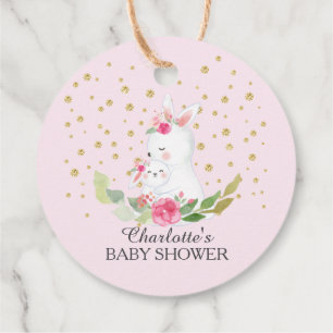 Sweet Bunny Baby shower Favor Gift Label