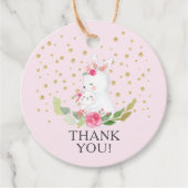 Sweet Bunny Baby shower Favor Gift Label (Voorkant)