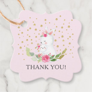 Sweet Bunny Baby shower Favor Gift Label