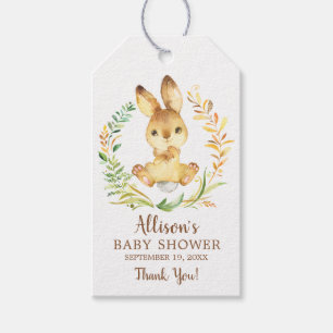 Sweet Bunny Baby shower Favor Gift Label Cadeaulabel