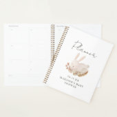 Sweet Bunny Calligraphy Baby shower Planner (Display)