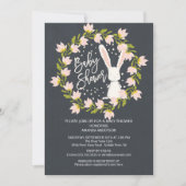 Sweet Bunny Girls Baby shower Invitation (Devant)
