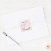 Sweet Bunny It'a Girl Favor Sticker (Enveloppe)