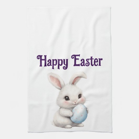 Sweet Bunny met ei keukenhanddoek (Verticaal)