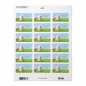 Sweet Bunny Paint Oeufs de Pâques Étiquette de adr (Feuille entière)