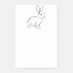 Sweet Bunny Rabbit Schattigee Natuur Cartoon Art Post-it® Notes
