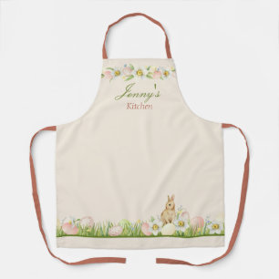 Sweet Bunny Waterverf gepersonaliseerd Schort