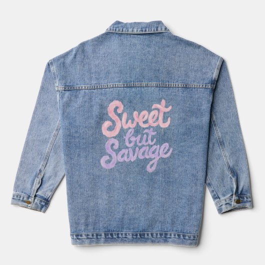 Sweet But Savage Street Style Cotton Candy Graphic (Verso)