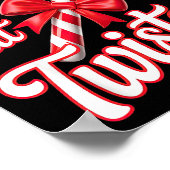 Sweet But Twisted Candy Cane Funny Christmas  Poster (Hoek)