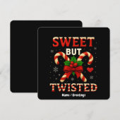 Sweet But Twisted Candy Cane Kerst Grappig Cadeau Kaart (Voorkant / Achterkant)