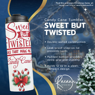 Sweet But Twisted Candy Cane Thermal Tumbler Thermosbeker