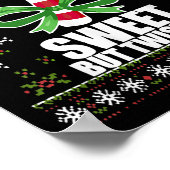 Sweet But Twisted Funny Candy Cane Ugly Christmas  Poster (Hoek)