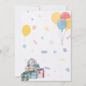Sweet Cake Colorful Party Enfant Invitation Annive (Dos)