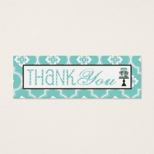 Sweet Cake Skinny TY Cadeau Tag Turq (Devant)