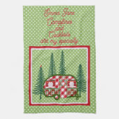 Sweet Camper Trailer Holiday Theedoek (Verticaal)