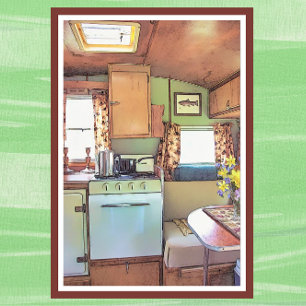 Sweet  Camper Trailer Kitchen Poster