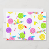 Sweet Candy 3 Photo Invitation Anniversaire (Dos)