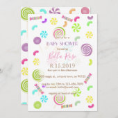 Sweet Candy Baby Shower Invitations (Devant / Derrière)