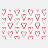 Sweet Candy Cane Heart Inpakpapier Vel (Voorkant)